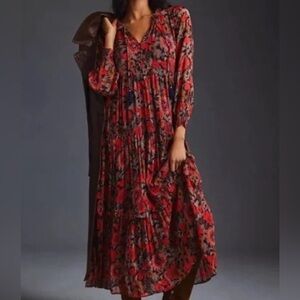 The Marias Printed Chiffon Maxi Dress